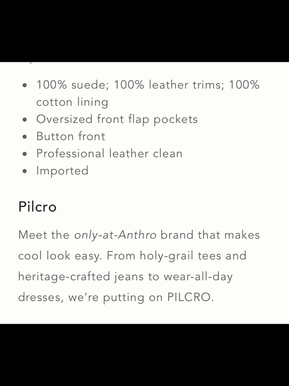 Pilcro Adelaide Suede Barn Jacket Two-Tone Suede Jacket. Price firm. Runs Big - Picture 6 of 9